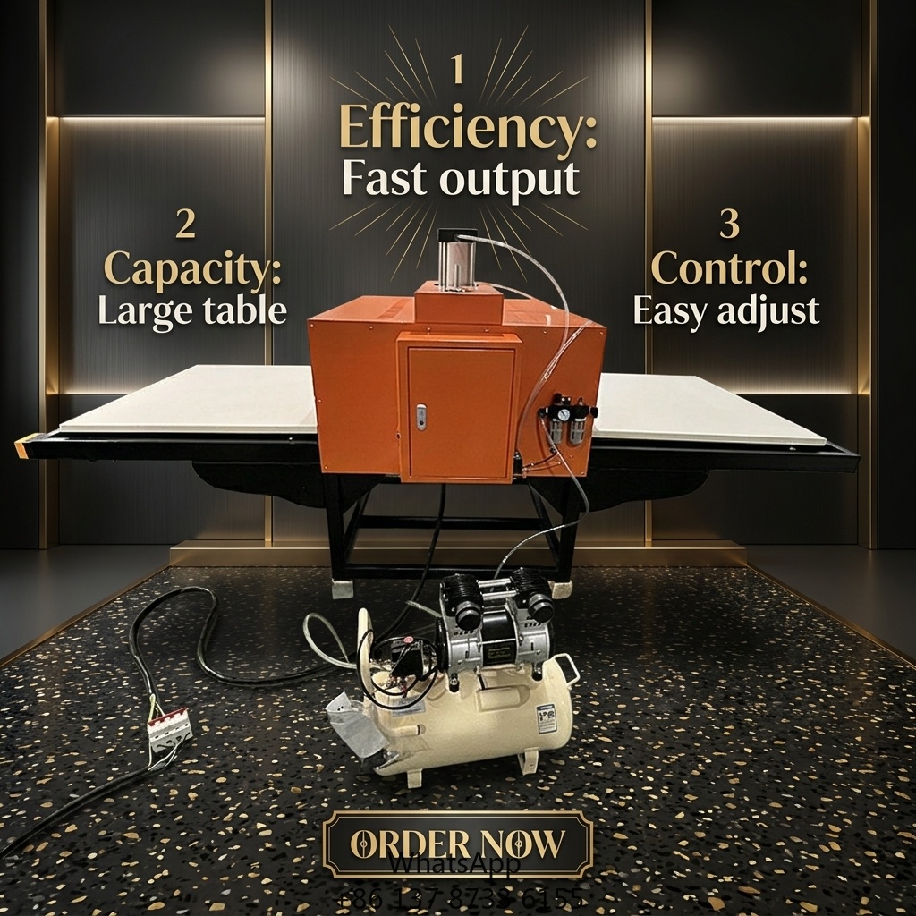 Commercial Printing Machine For Shirts - Automatische pneumatische Doppelstation-Heißpressmaschine für T-Shirt-Druck, kundenspezifische