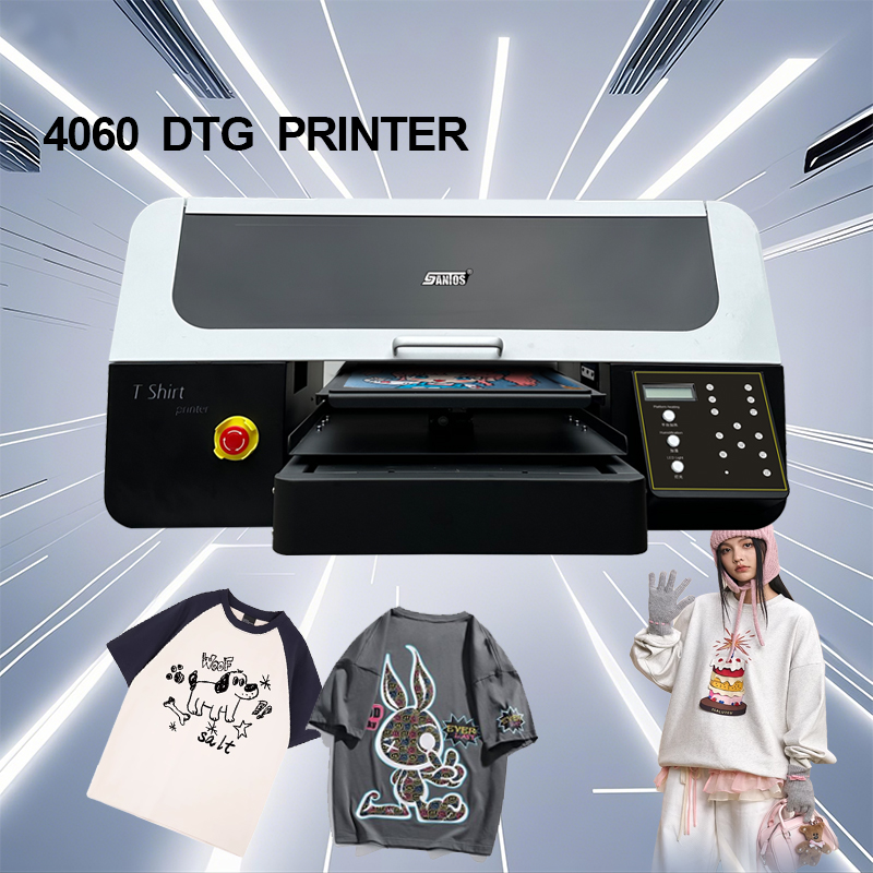 Commercial Printing Machine For Shirts - T-Shirt-Digitaldrucker 4060-Modell mit XP600/I1600A1/I3200A1*2 Köpfen direkt