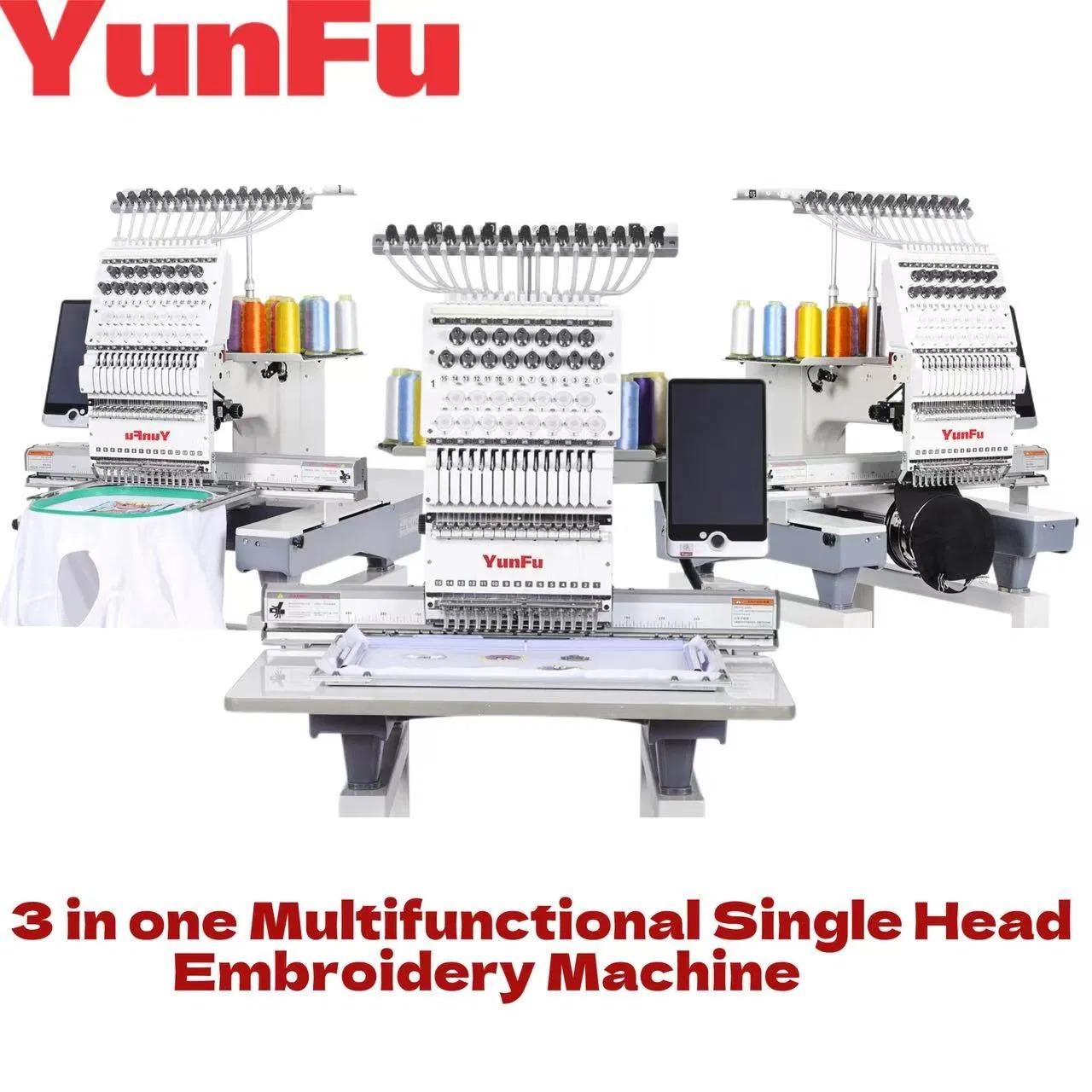 Commercial Embroidery Machine - 3-in-1-Stickmaschine, automatische industrielle und gewerbliche Stickmaschine