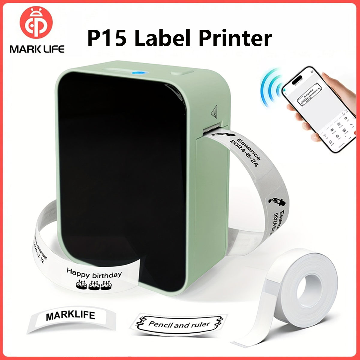 Commercial Printing Network - Marklife P15 Etikettendrucker Tragbarer Thermodrucker Tintenloser