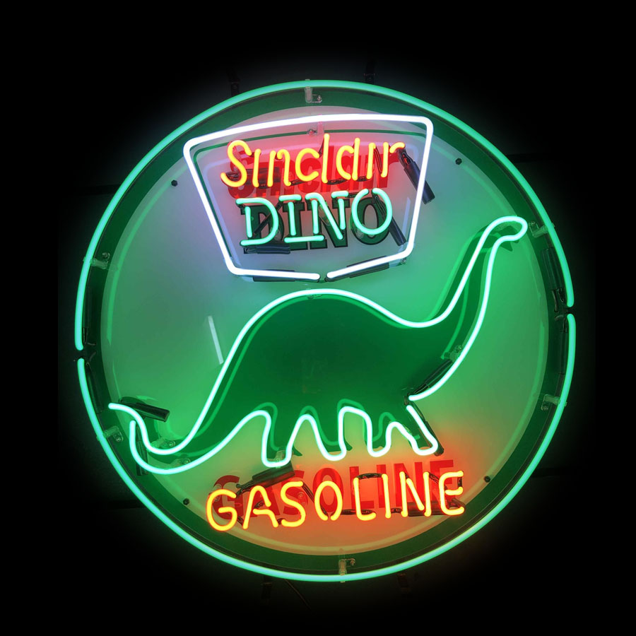 Commercial Printing Icon - Sinclair Dino Gasolin Gas Oil Neonlicht-Schild