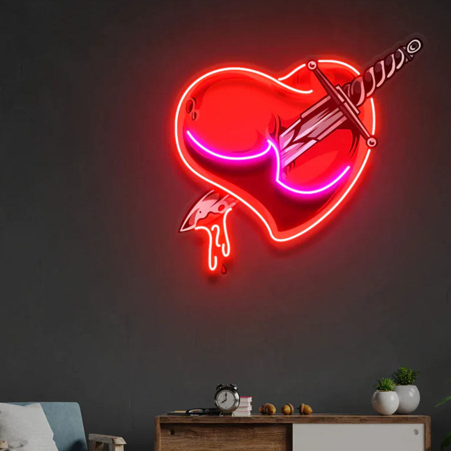 Commercial Printing Icon - Liebe Hände Neon Kunstwerk Neon Licht
