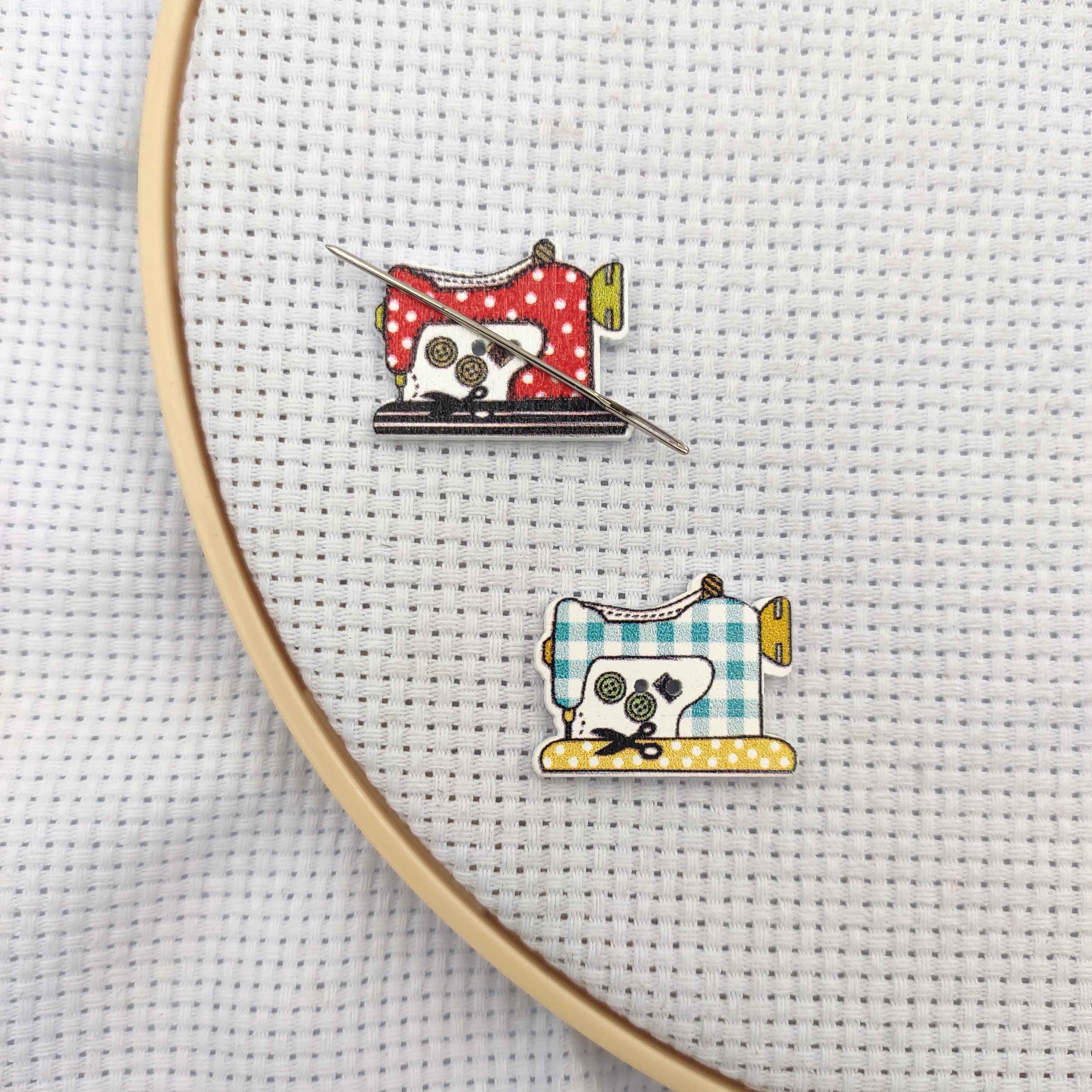 Commercial Embroidery Machine - Needle Minders Holz Nähmaschine 2 Stück