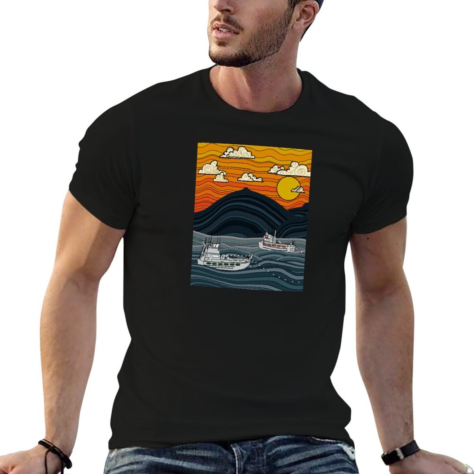 Commercial Shirt Printing - T-Shirt für den kommerziellen Fischfang, atmungsaktives