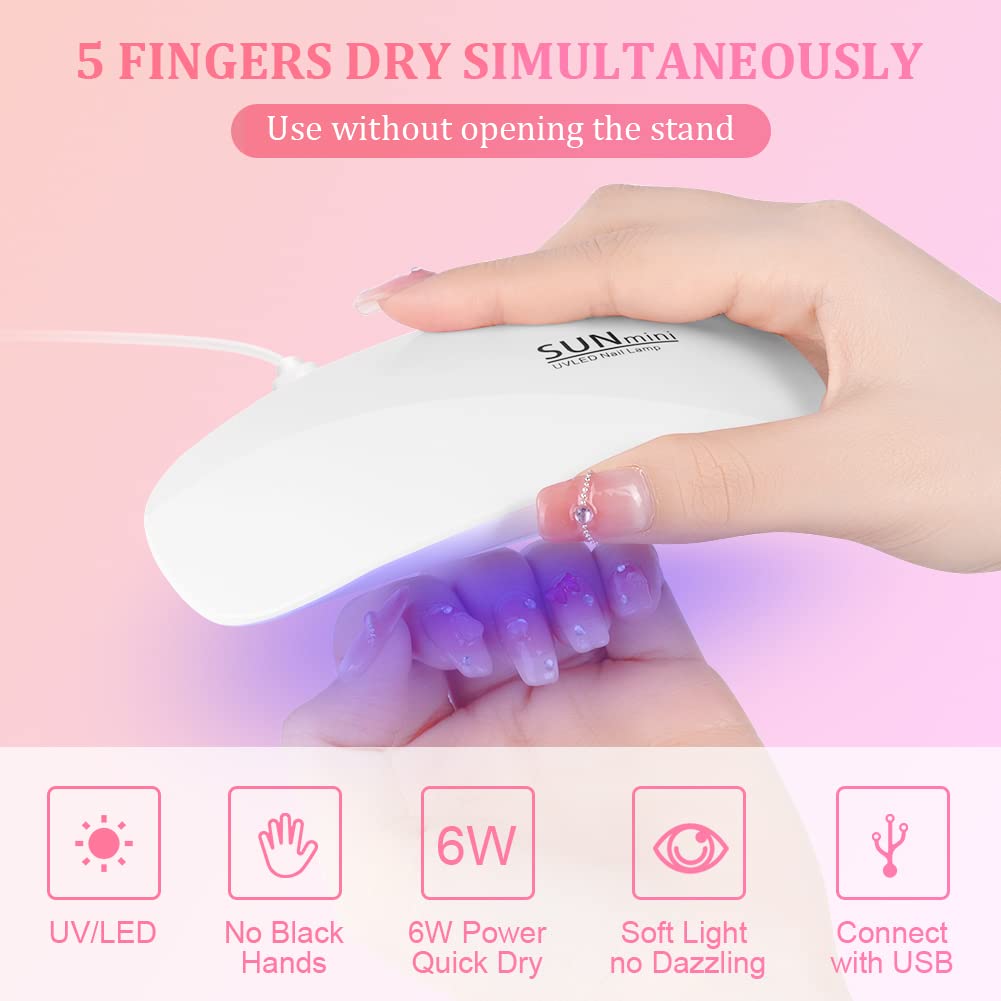 Tragbare 6 LED UV-Nagellampe 6 – Exposure Unit Uv Bewertung und Preis