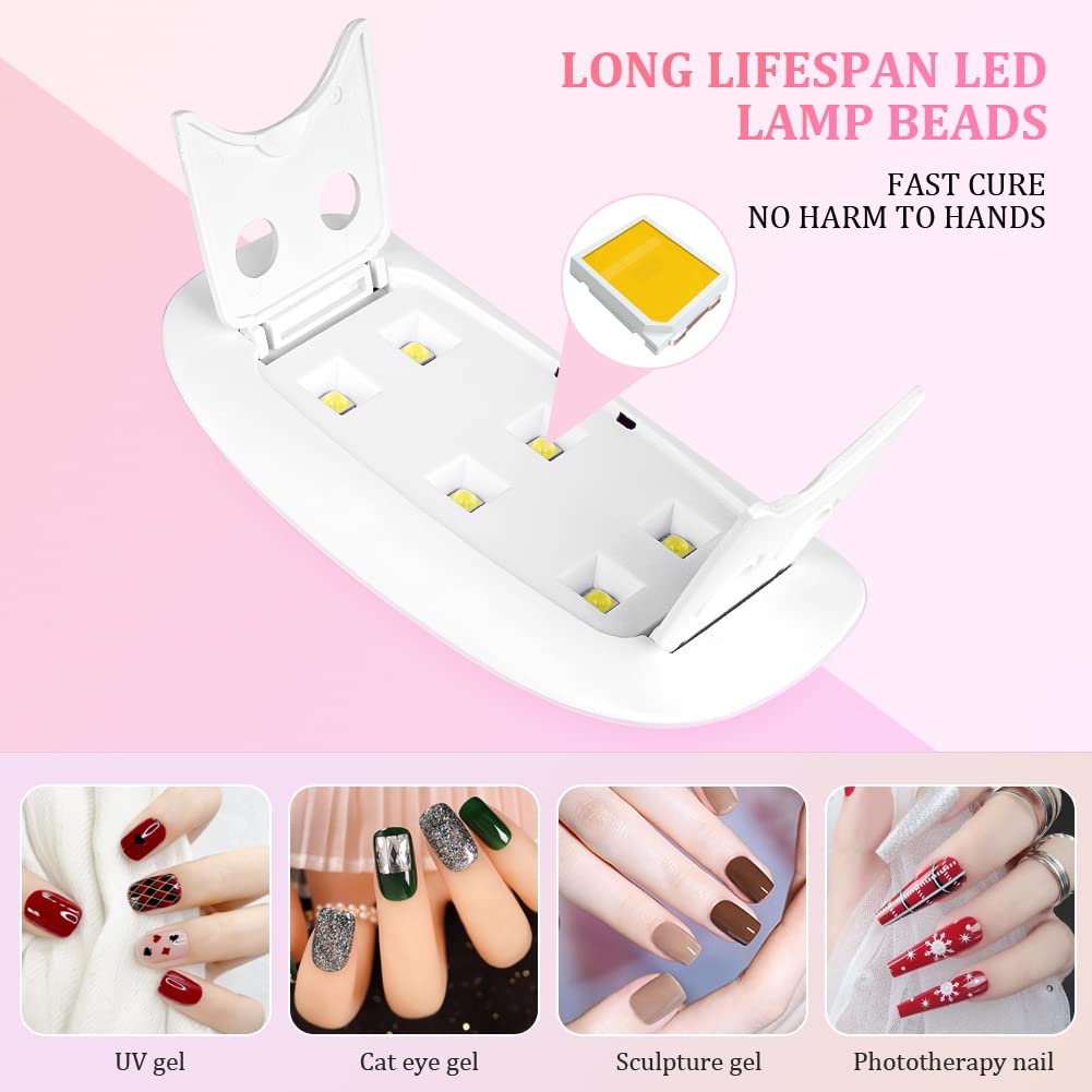 Tragbare 6 LED UV-Nagellampe 6 – Exposure Unit Uv Bewertung und Preis