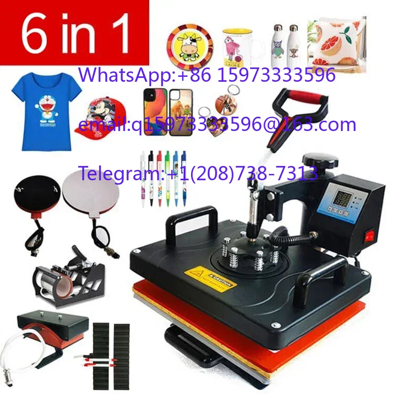 Kombinierte 6-in-1-Heißtransfe – Commercial Printing Press Machine Bewertung und Preis